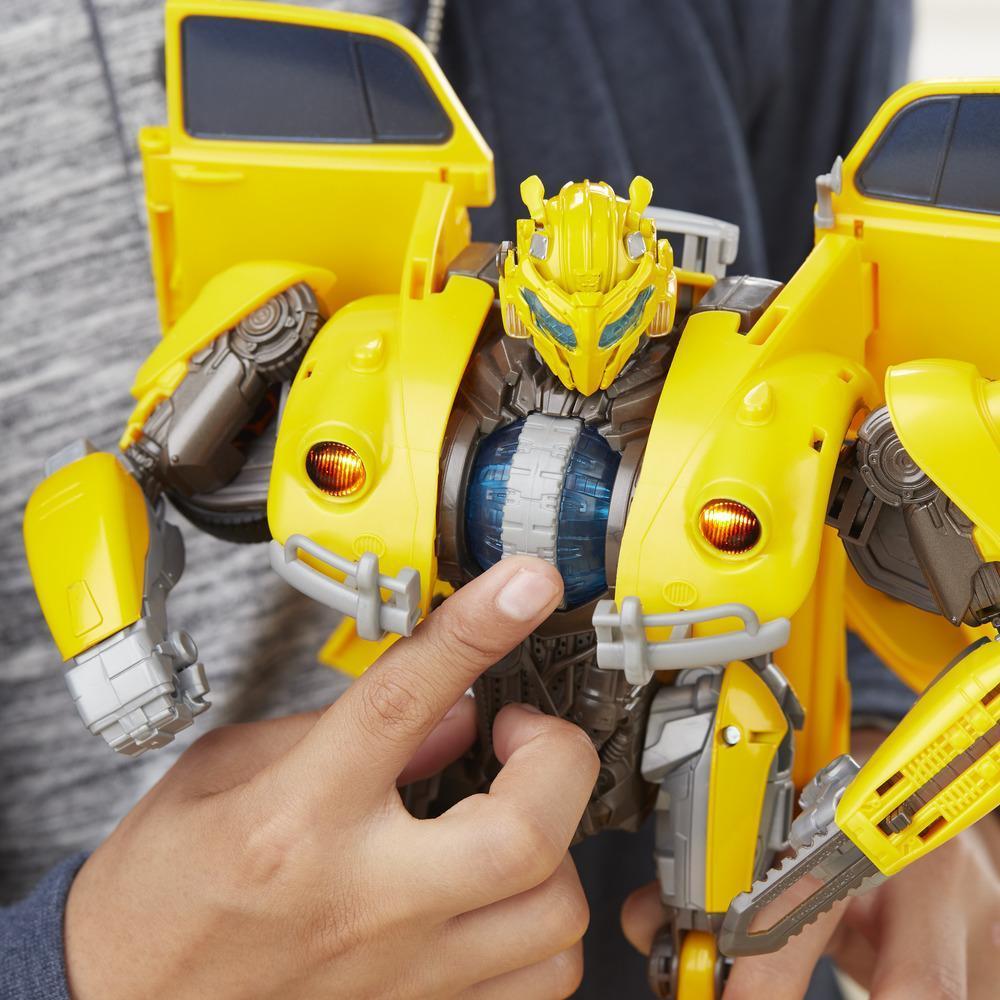 Transformers: Bumblebee Movie Toys, Power Charge Bumblebee Action Figure - Spinning Core, Lights and Sounds - Toys for Kids 6 and Up, 10.5-inch product thumbnail 1