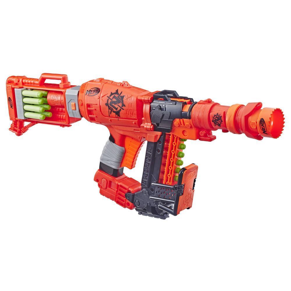 Nailbiter: بلاستر Zoom &amp; Doom Nerf Zombie Strike Toy مع خزنة تحديد الأسهم، والدبشك، والماسورة، و16 من دارتس Zombie Strike Elite الرسمية – للأطفال، والمراهقين، والبالغين product thumbnail 1