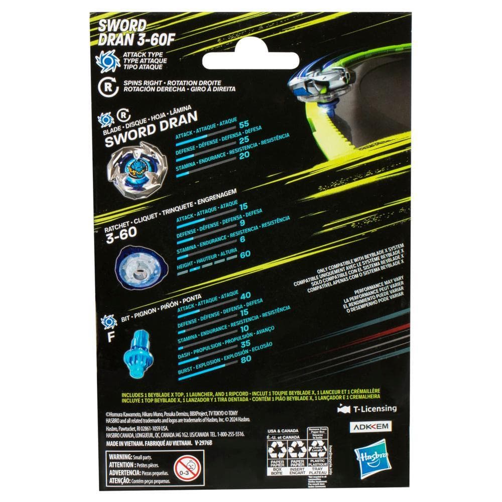 Beyblade X Sword Dran 3-60F Starter Pack product thumbnail 1