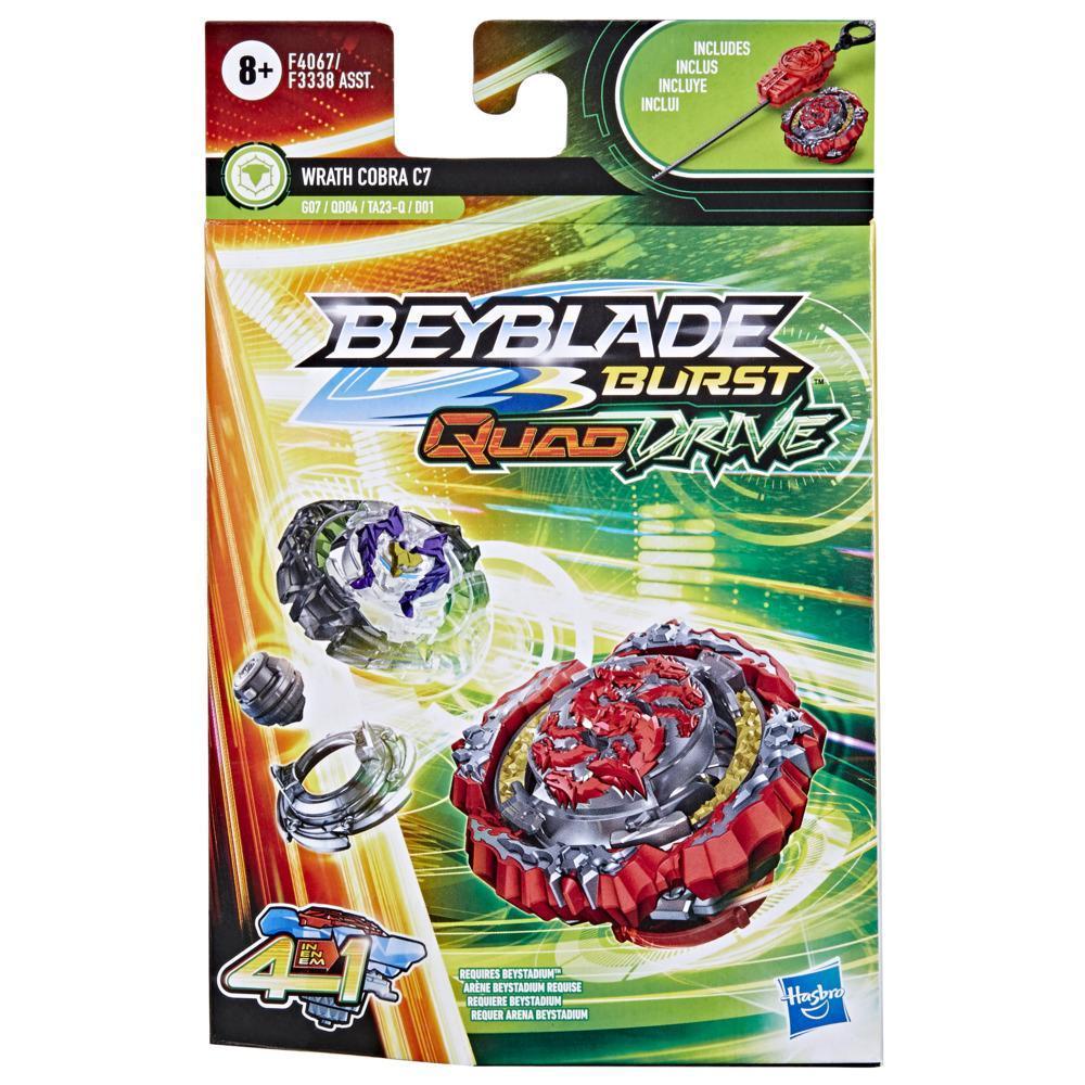 Beyblade Burst QuadDrive Wrath Cobra C7 Spinning Top Starter Pack -- Battling Game Top Toy with Launcher product thumbnail 1