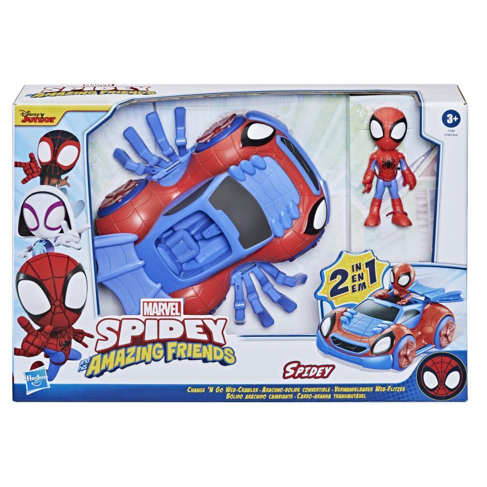 Marvel Spidey and His Amazing Friends Change 'N Go Web-Crawler And Spidey Action Figure, -Inch Figure, For Kids Ages 3 And Up product thumbnail 1