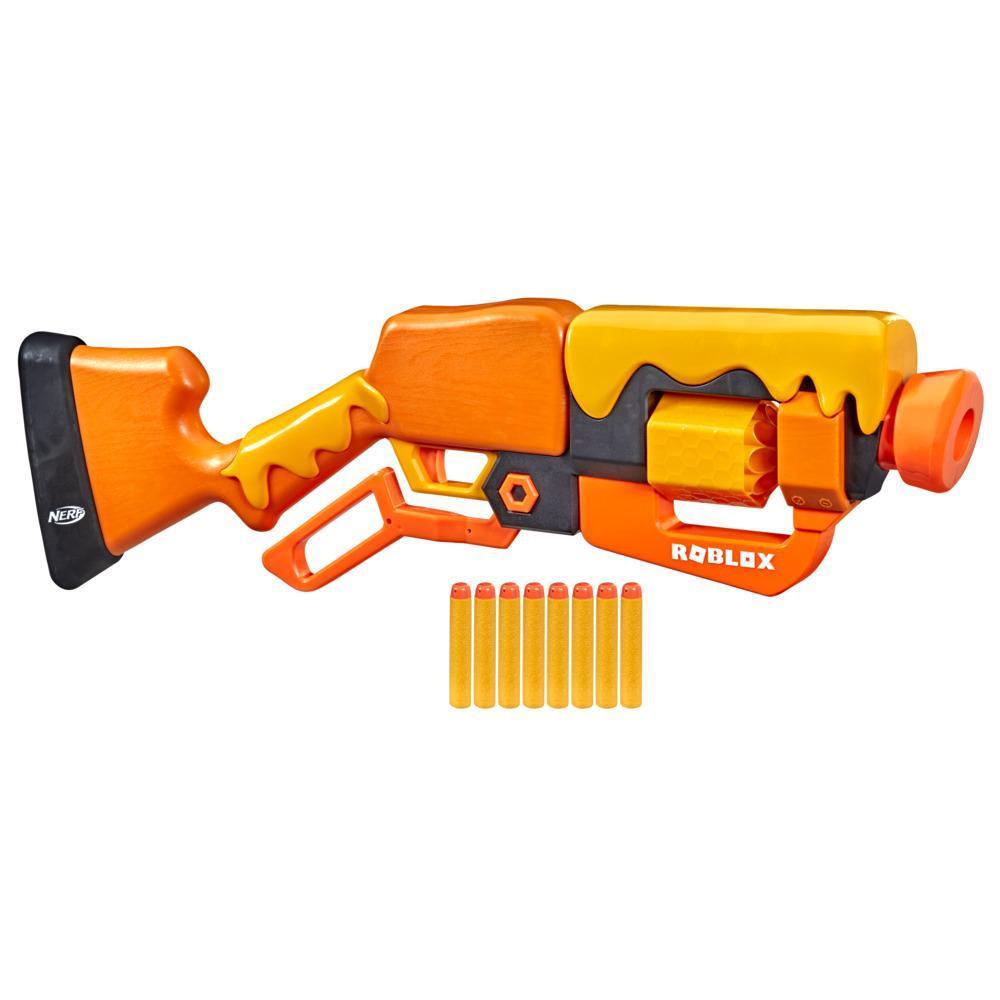 Nerf Roblox Adopt Me!: BEES! Lever Action Blaster, 8 Nerf Elite Darts, Code To Unlock In-Game Virtual Item product thumbnail 1