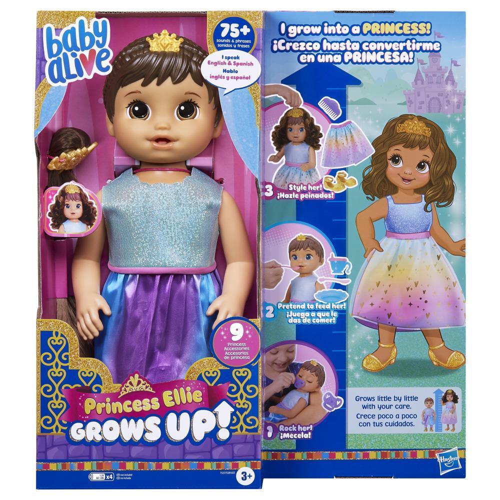 Baby Alive Princess Ellie Grows Up! Doll, 18-Inch Growing Talking Baby Doll Toy for Kids Ages 3 and Up, Brown Hair product thumbnail 1