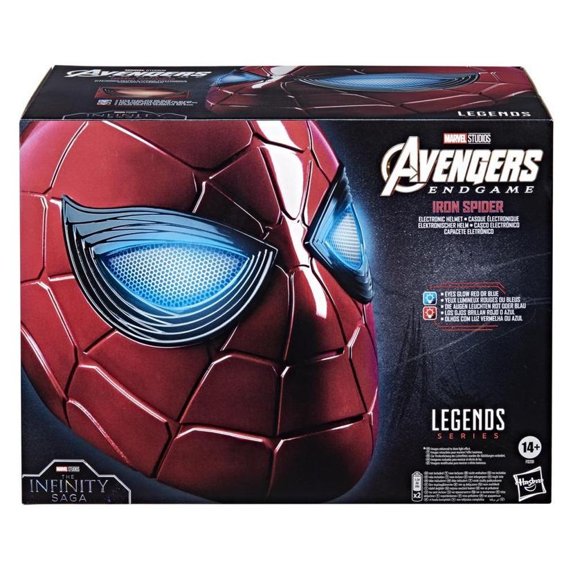 Marvel Legends Series Spider-Man Iron Spider Electronic Helmet with Glowing Eyes, 6 Light Settings and Adjustable Fit product image 1