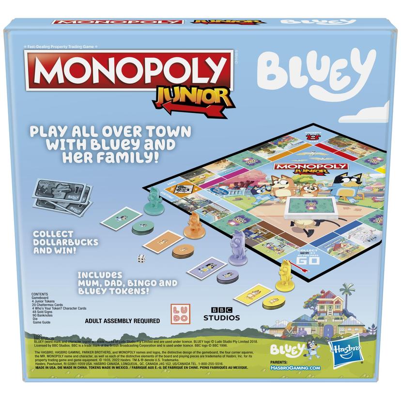 Monopoly Junior: Bluey Edition Board Game for Kids Ages 5 and Up product image 1