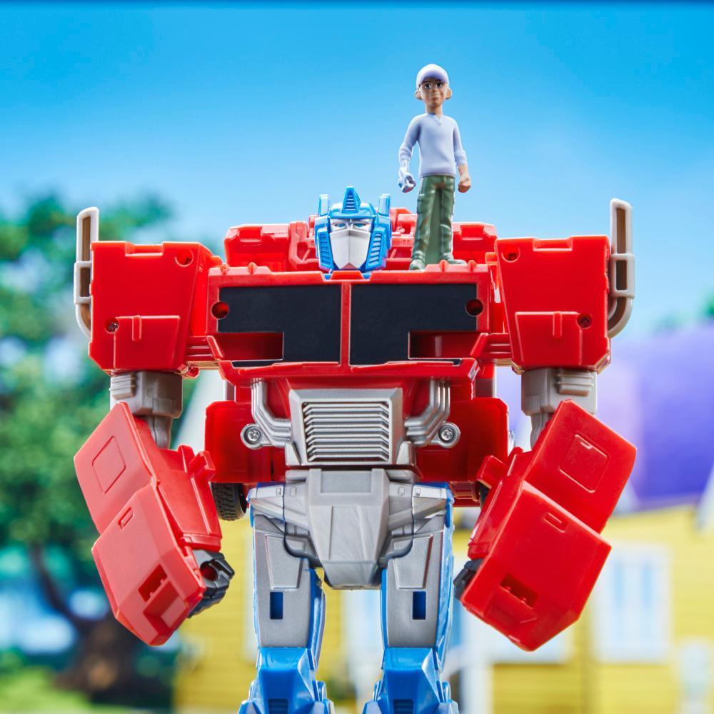 Transformers EarthSpark Spin Changer Optimus Prime Action Figure with Robby Malto Figure product thumbnail 1