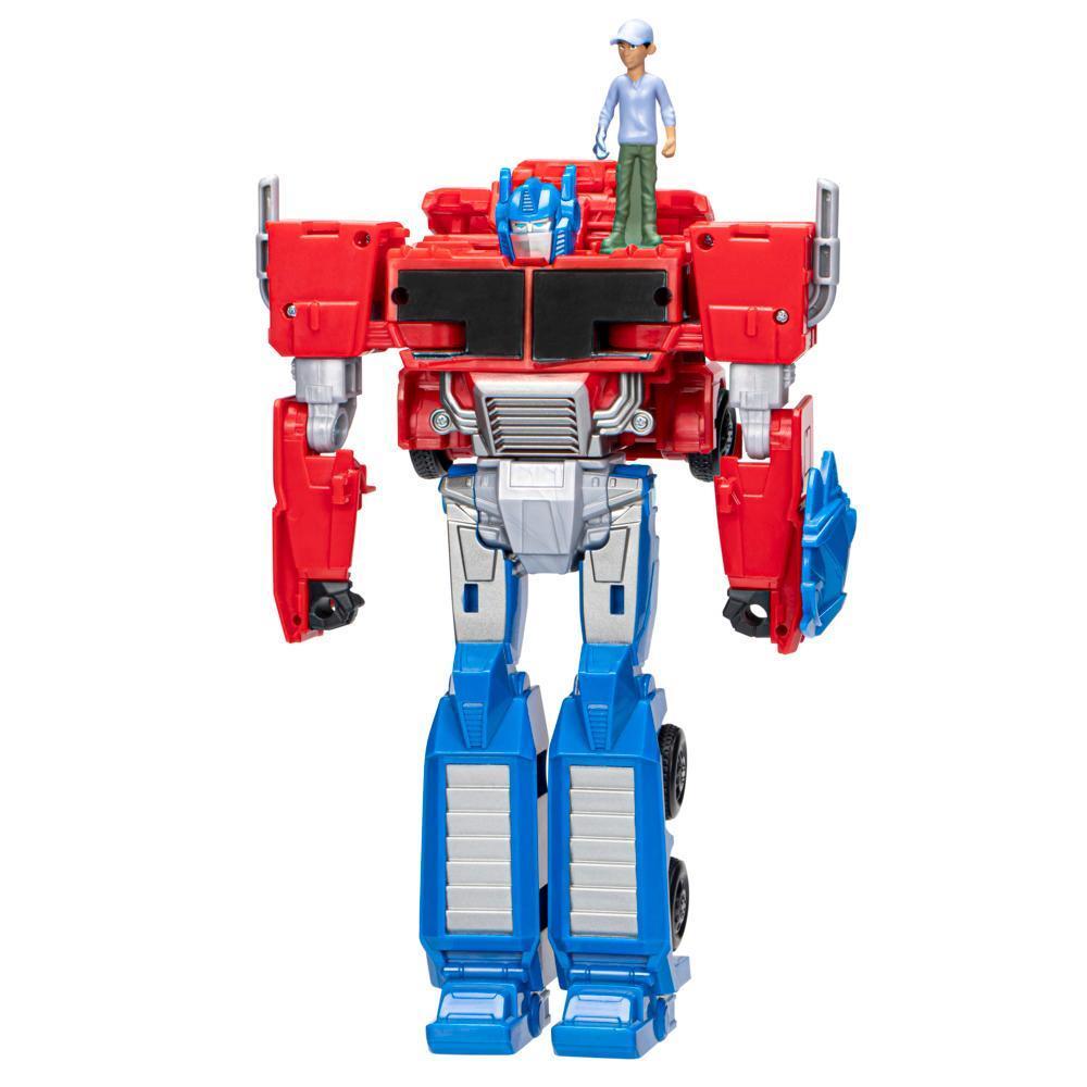 Transformers EarthSpark Spin Changer Optimus Prime Action Figure with Robby Malto Figure product thumbnail 1
