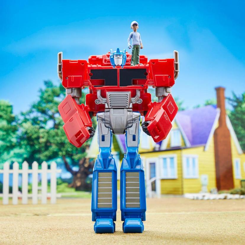 Transformers EarthSpark Spin Changer Optimus Prime Action Figure with Robby Malto Figure product image 1