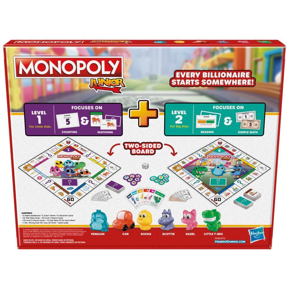 Monopoly Junior Board Game, 2-Sided Gameboard, 2 Games in 1, Monopoly Game for Ages 4+ product thumbnail 1