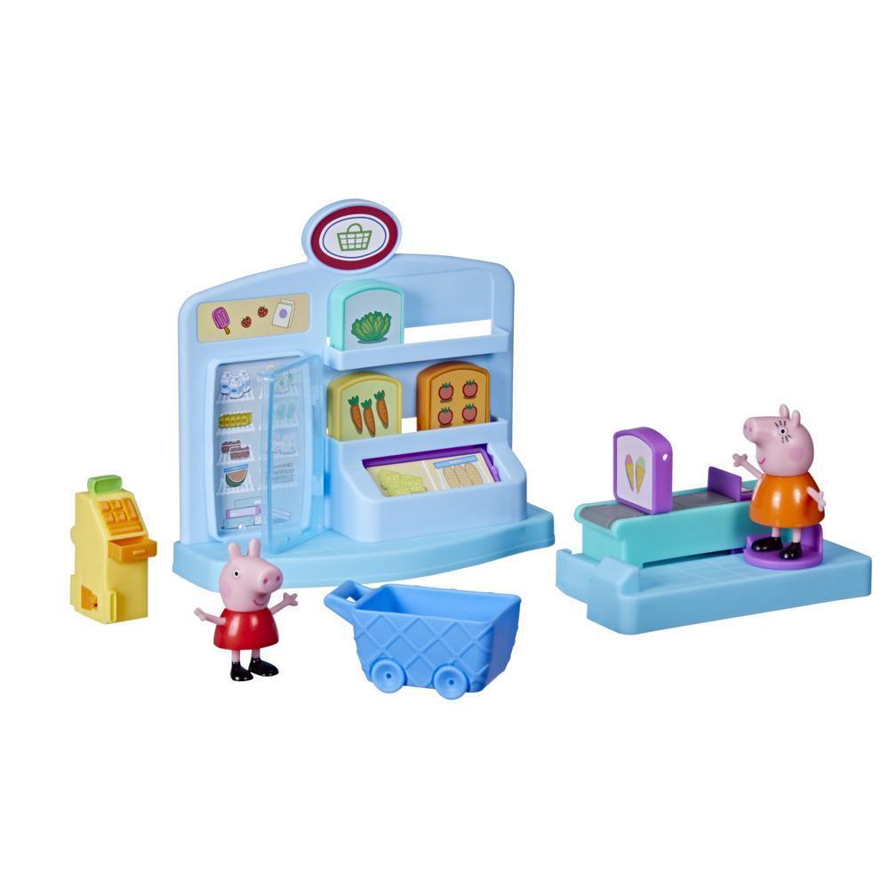 Peppa Pig Peppa’s Adventures Peppa’s Supermarket Playset Preschool Toy: 2 Figures, 8 Accessories; for Ages 3 and Up product thumbnail 1