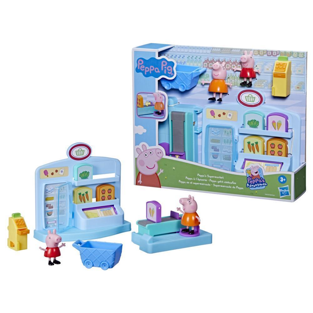 Peppa Pig Peppa’s Adventures Peppa’s Supermarket Playset Preschool Toy: 2 Figures, 8 Accessories; for Ages 3 and Up product thumbnail 1