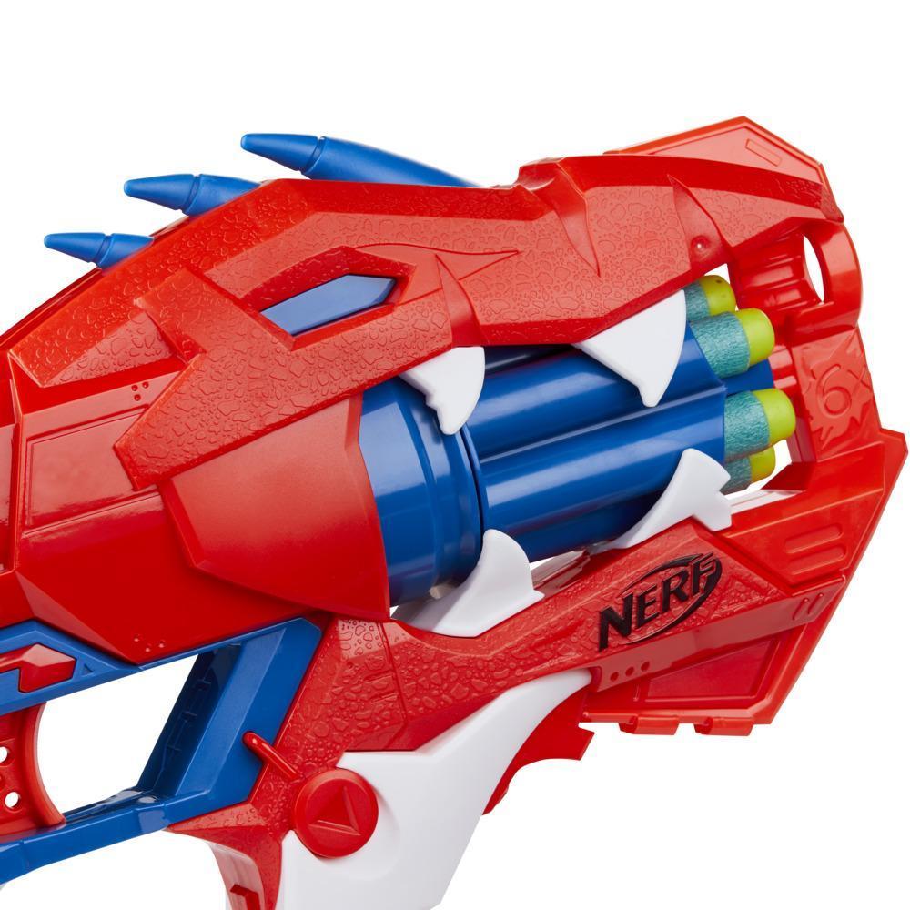 Nerf DinoSquad Raptor-Slash Dart Blaster, 6-Dart Rotating Drum, Slam Fire, 6 Nerf Darts, Velociraptor Dinosaur Design product thumbnail 1