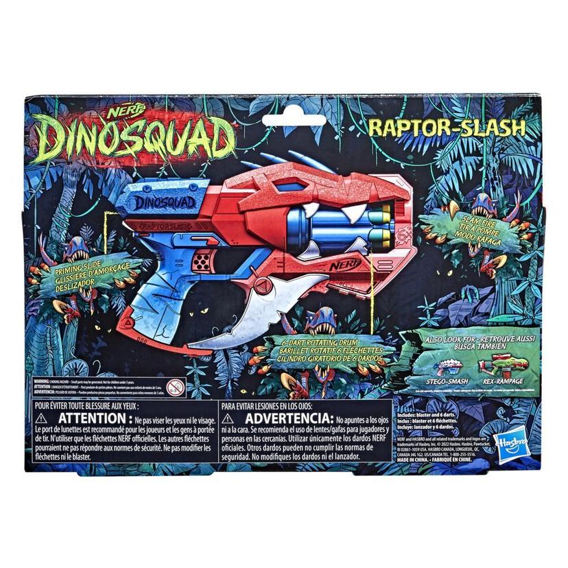 Nerf DinoSquad Raptor-Slash Dart Blaster, 6-Dart Rotating Drum, Slam Fire, 6 Nerf Darts, Velociraptor Dinosaur Design product image 1