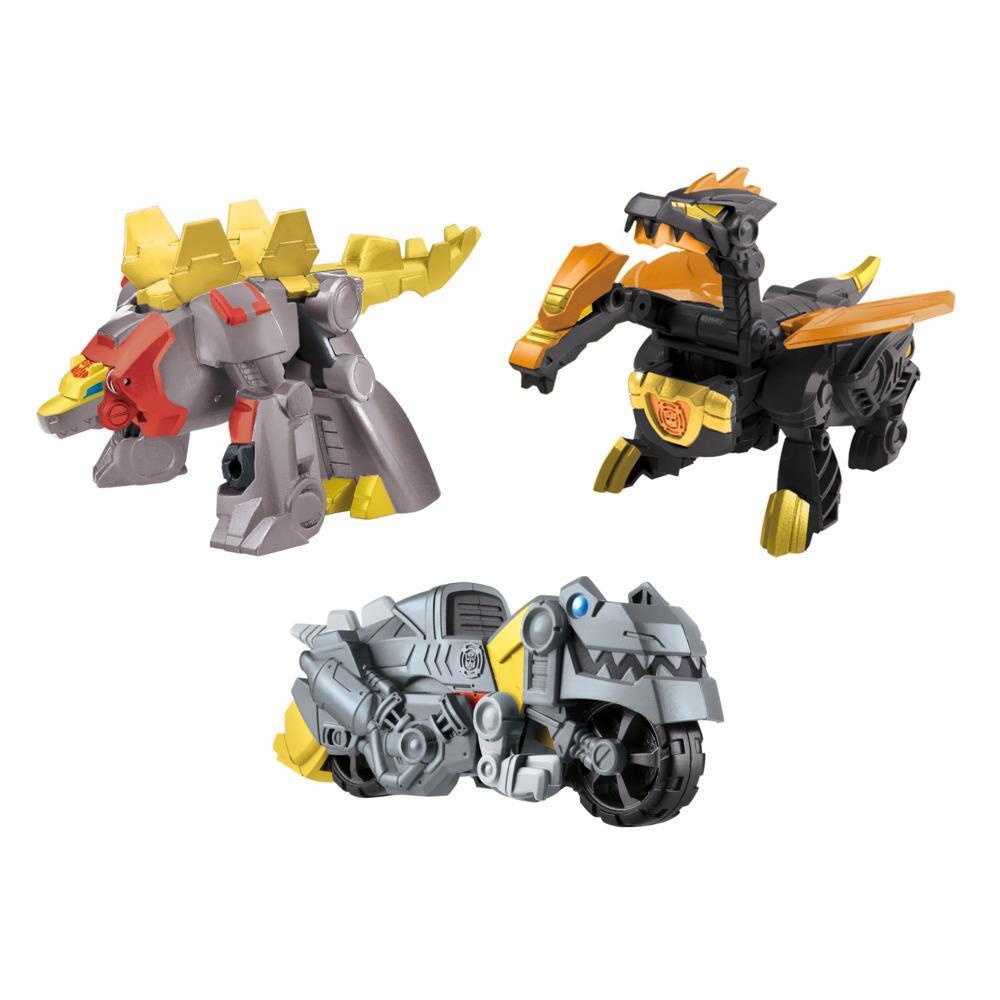 Transformers Dinobot Adventures Dinobot Squad Grimlock, Dinobot Snarl, and Predaking 3-Pack, 4.5-Inch Toys, Age 3 and Up product thumbnail 1