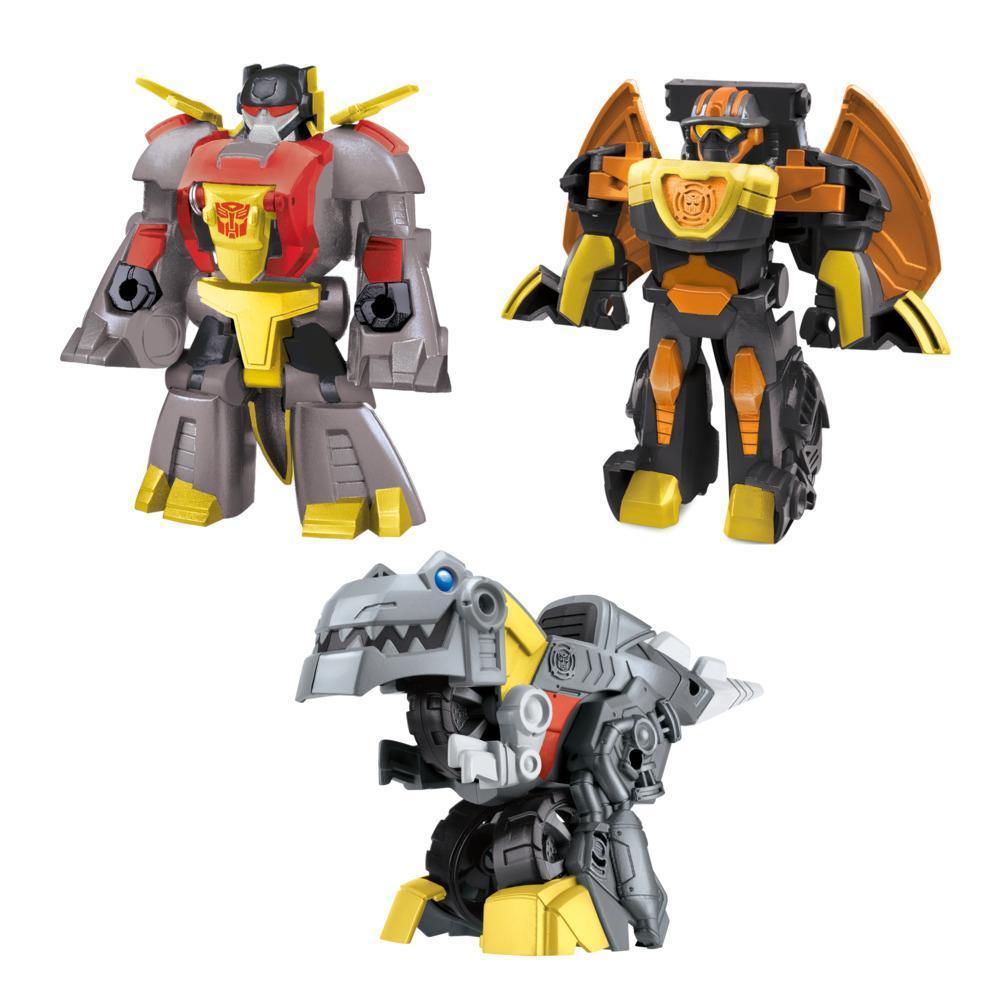 Transformers Dinobot Adventures Dinobot Squad Grimlock, Dinobot Snarl, and Predaking 3-Pack, 4.5-Inch Toys, Age 3 and Up product thumbnail 1