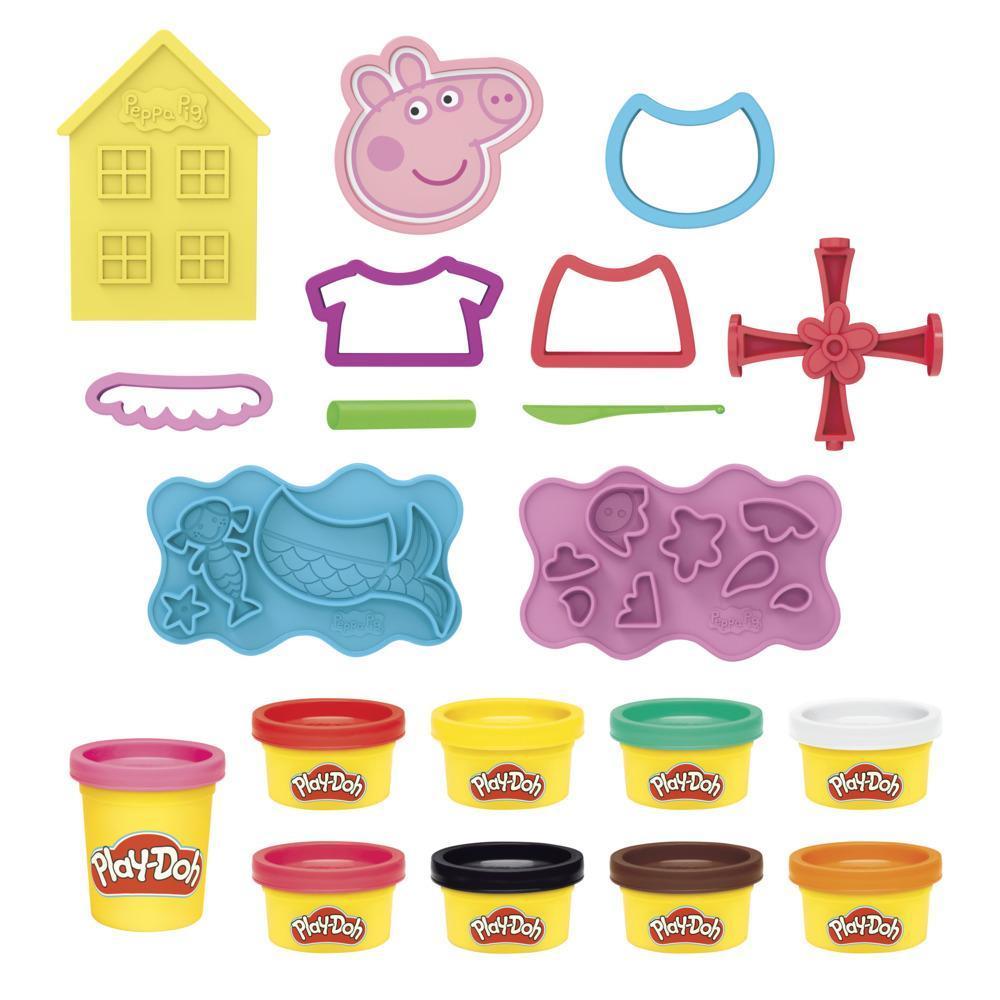 Play-Doh Peppa Pig Stylin Set with 9 Non-Toxic Modeling Compound Cans, 11 Accessories, Peppa Pig Toy for Kids 3 and Up product thumbnail 1