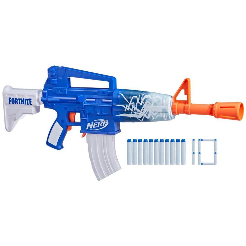 Nerf Fortnite Blue Shock Dart Blaster, 10-Dart Clip, 10 Elite Nerf Darts, Unlock Code product image 1