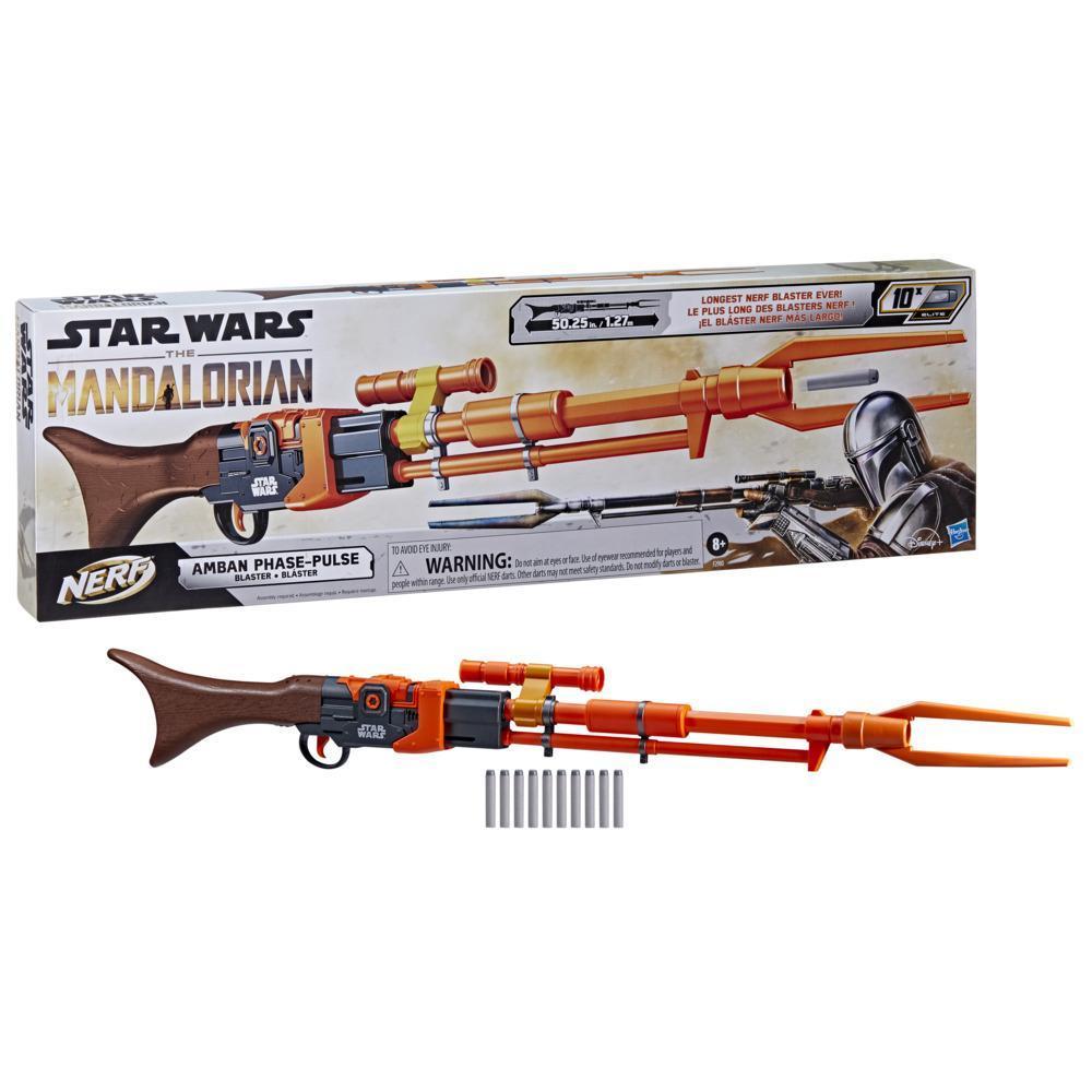 Nerf Star Wars Amban Phase-pulse Blaster, The Mandalorian, Scope, 10 Nerf Elite Darts, 50.25 Inches Long product thumbnail 1