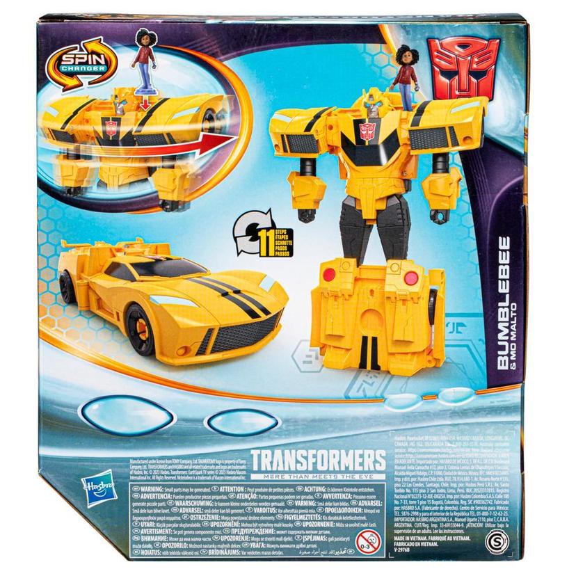 Transformers Toys EarthSpark Spin Changer Bumblebee Action Figure with Mo Malto Figure product image 1