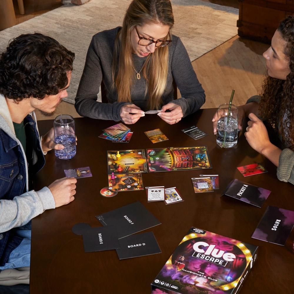 Clue Escape: The Illusionist’s Club Board Game, 1-Time Solve Escape Room Games, Mystery Games, Ages 10+ product thumbnail 1