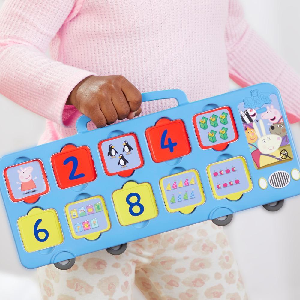 Peppa Pig Toys Peppa's 1-2-3 Bus, 1 to 10 Counting Toys, Interactive Preschool Toys product thumbnail 1