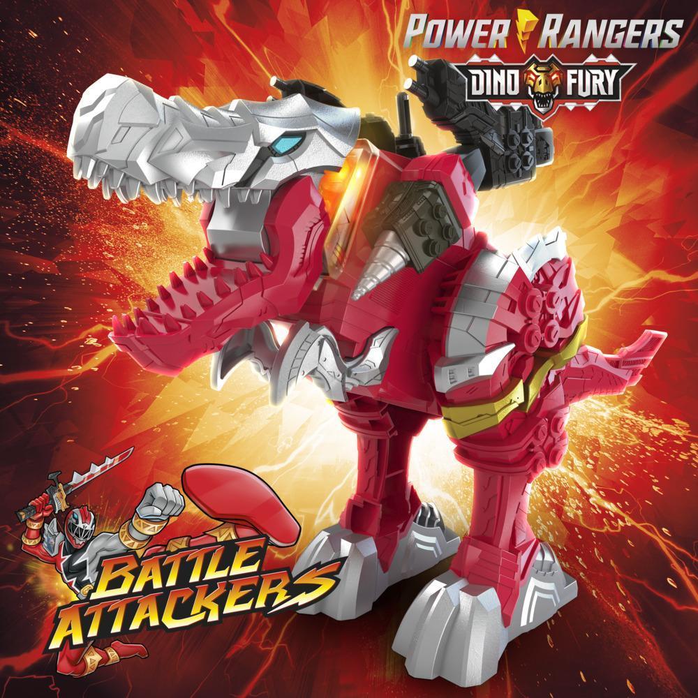 Power Rangers Battle Attackers Dino Fury T-Rex Champion Zord Electronic Action Figure Toy for Kids Ages 4 and Up product thumbnail 1