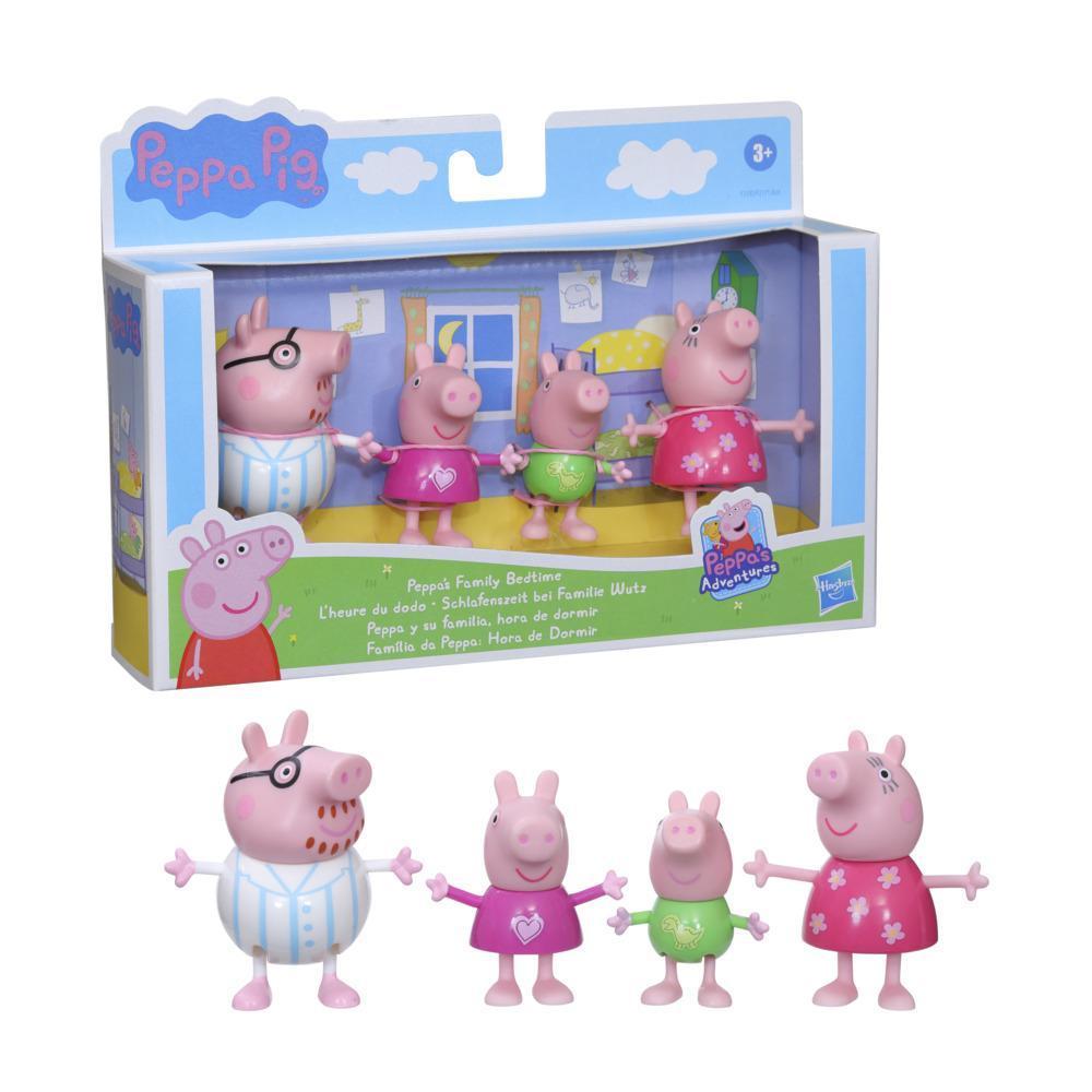 Peppa Pig Peppa's Adventures Peppa's Family Bedtime Figure 4-Pack in Pajamas, Ages 3 and Up product thumbnail 1