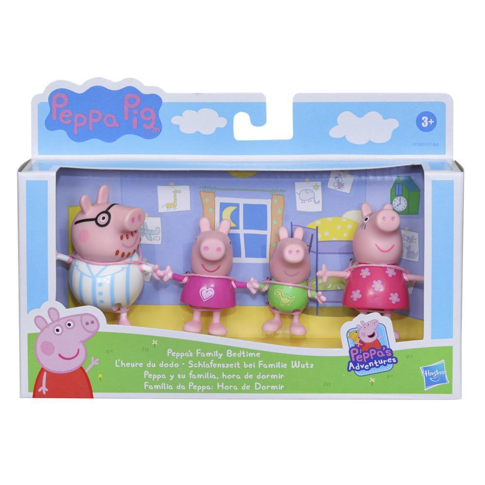 Peppa Pig Peppa's Adventures Peppa's Family Bedtime Figure 4-Pack in Pajamas, Ages 3 and Up product thumbnail 1