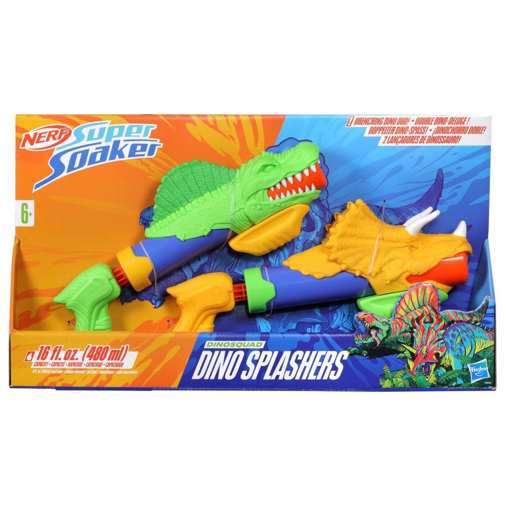 Nerf Super Soaker DinoSquad Dino Splashers, 2 Water Blasters with Dinosaur Designs, Outdoor Water Toys product thumbnail 1