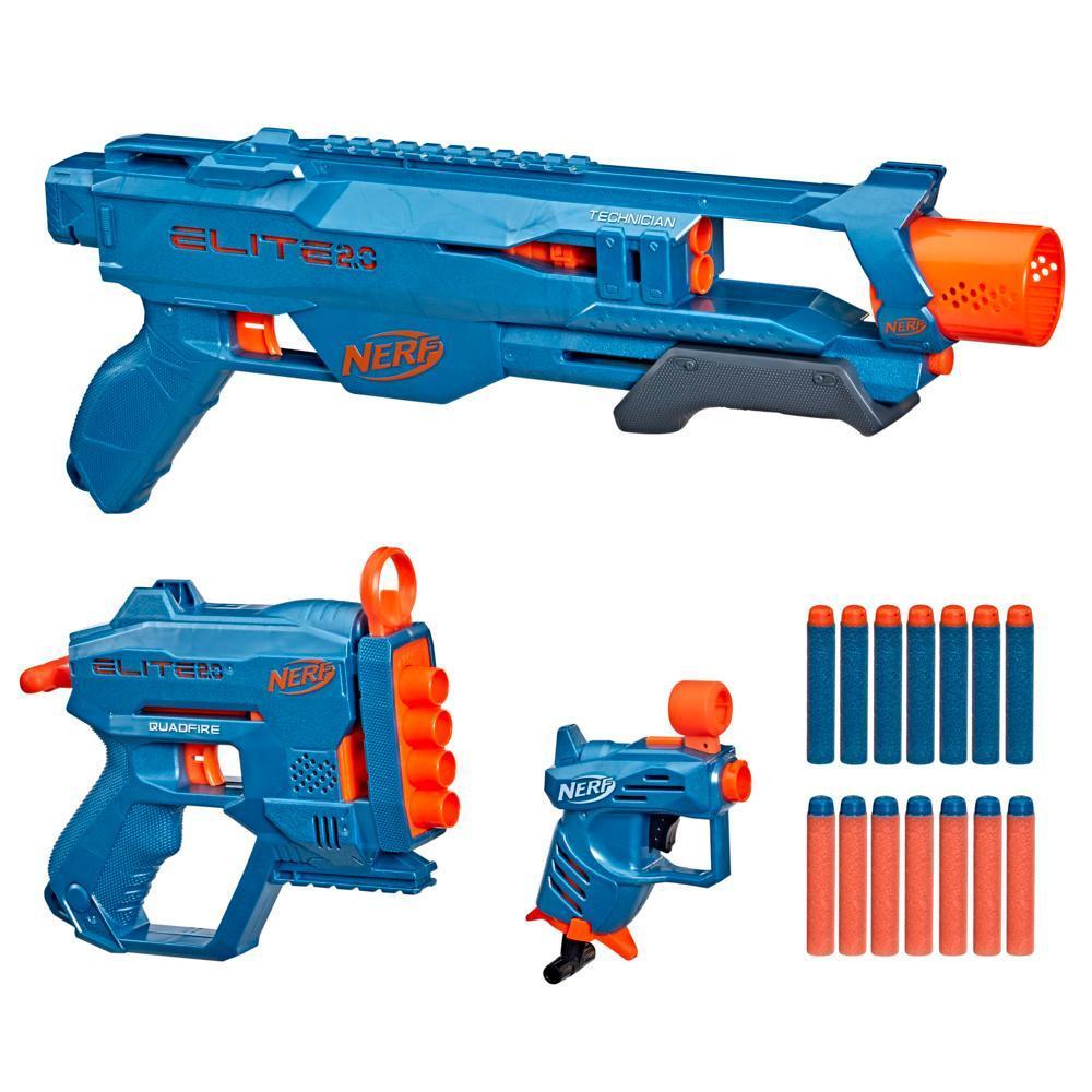 Nerf Elite 2.0 Loadout Pack, Includes 3 Nerf Dart-Firing Blasters and 14 Official Nerf Elite Foam Darts product thumbnail 1