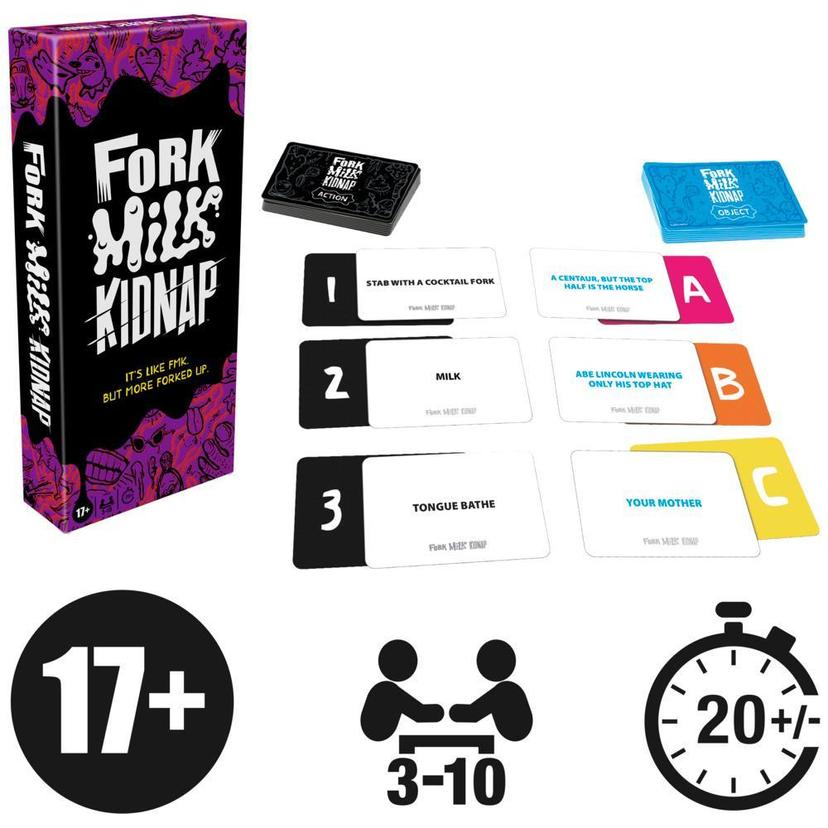 Fork Milk Kidnap Party Game for Adults Only, Hilarious NSFW Adult Card Games for 3 to 10 Players, Ages 17+ product image 1