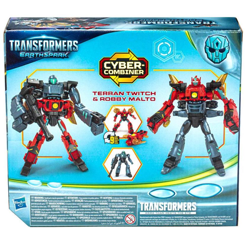 Transformers Toys EarthSpark Cyber-Combiner Terran Twitch and Robby Malto Action Figures product image 1