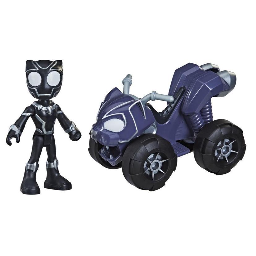 Marvel Spidey and His Amazing Friends Black Panther Action Figure And  Panther Patroller Vehicle, For Kids Ages 3 And Up - Marvel