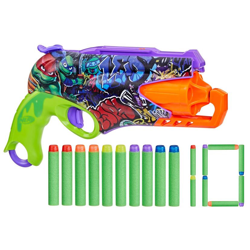 Nerf Teenage Mutant Ninja Turtles Blaster, 10 Nerf Elite Darts, Gifts for 8 Year Old Boys & Girls & Up product image 1