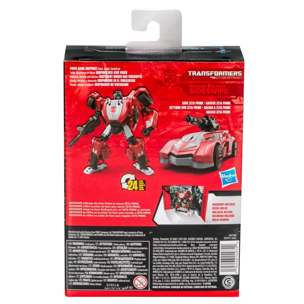 Transformers Studio Series Deluxe Transformers: War for Cybertron 07 Gamer Edition Sideswipe 6.5” Action Figure, 8+ product thumbnail 1