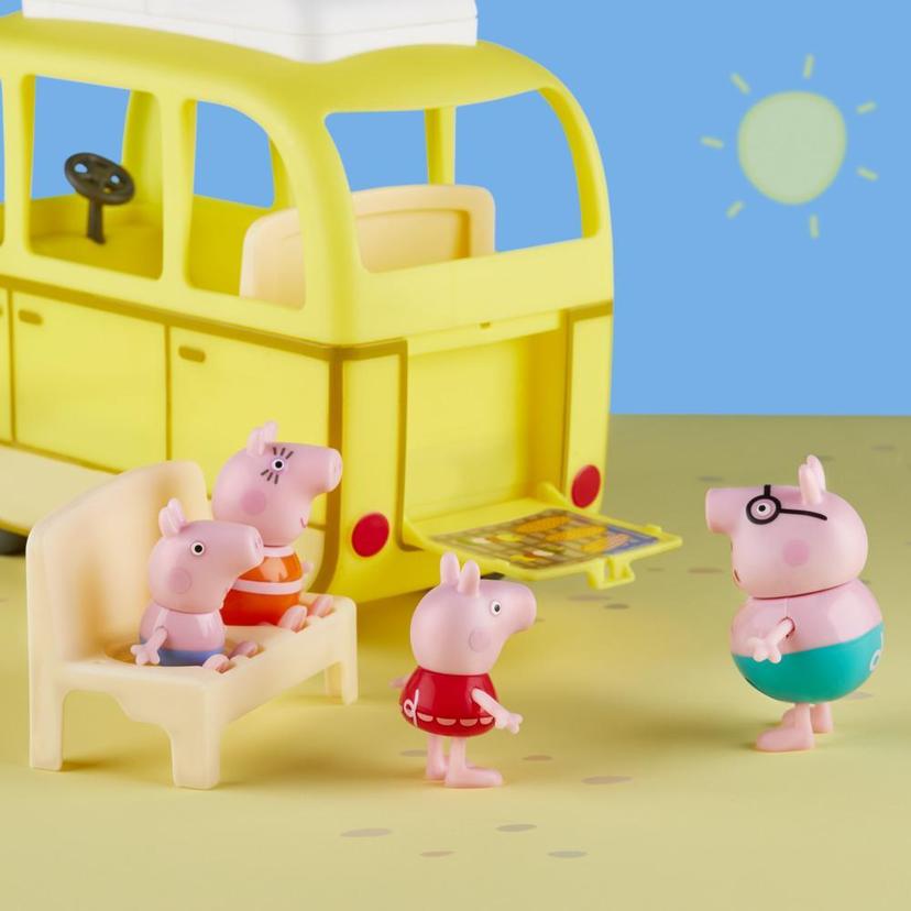 Peppa Pig Peppa’s Adventures Peppa’s Beach Campervan Vehicle Preschool Toy: 10 Pieces, Rolling Wheels; Ages 3 and Up product image 1