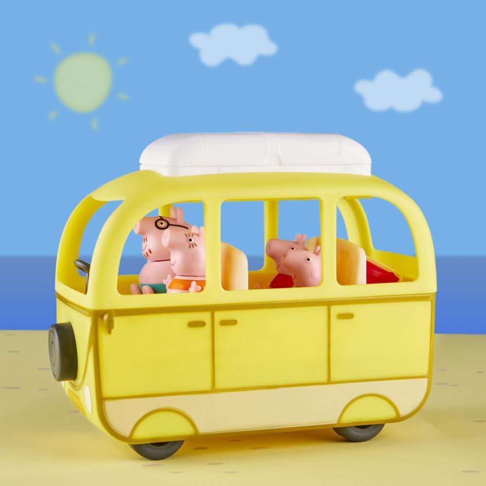 Peppa Pig Peppa’s Adventures Peppa’s Beach Campervan Vehicle Preschool Toy: 10 Pieces, Rolling Wheels; Ages 3 and Up product thumbnail 1