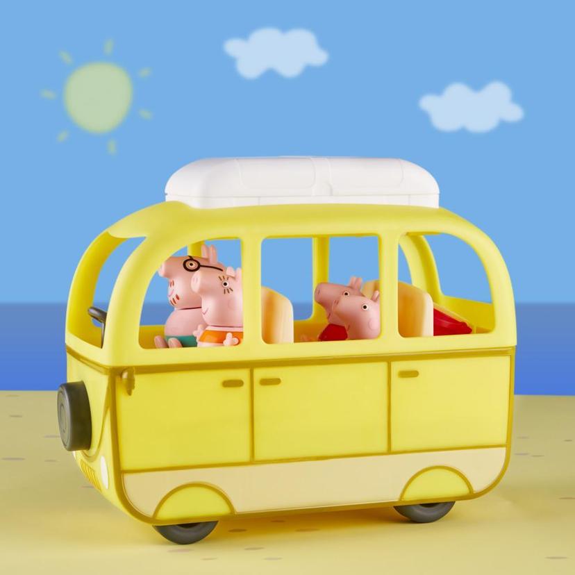 Peppa Pig Peppa’s Adventures Peppa’s Beach Campervan Vehicle Preschool Toy: 10 Pieces, Rolling Wheels; Ages 3 and Up product image 1