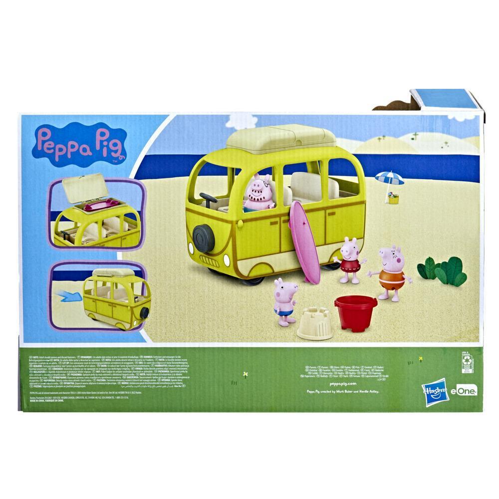 Peppa Pig Peppa’s Adventures Peppa’s Beach Campervan Vehicle Preschool Toy: 10 Pieces, Rolling Wheels; Ages 3 and Up product thumbnail 1