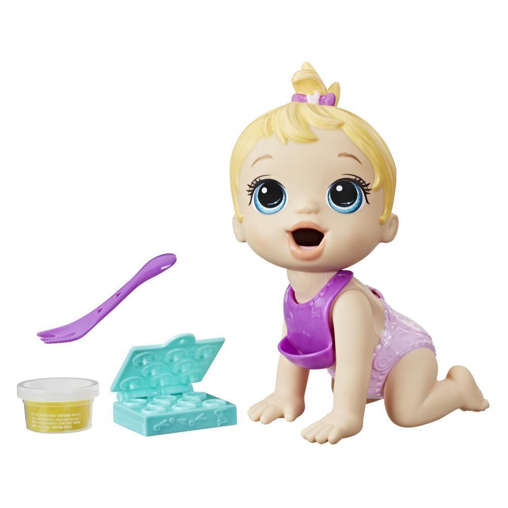 Baby Alive Lil Snacks Doll, Eats and "Poops," 8-inch Baby Doll with Snack Mold, Toy for Kids Ages 3 and Up, Blonde Hair product thumbnail 1