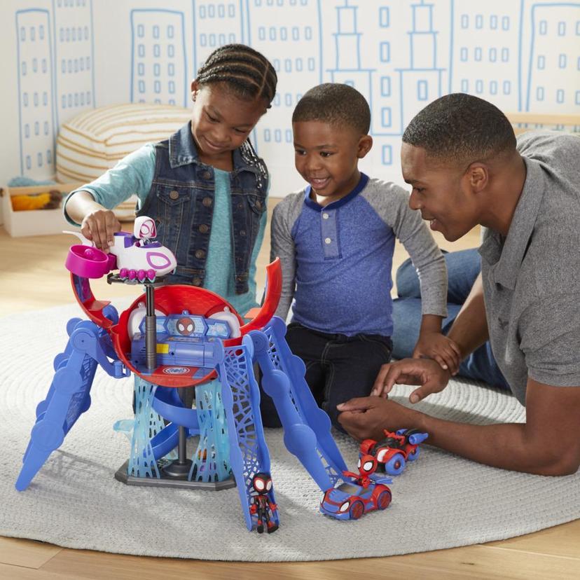 Marvel Spidey and His Amazing Friends Web-Quarters Playset With Lights, Sounds, Spidey and Vehicle, For Kids Ages 3 and Up product image 1