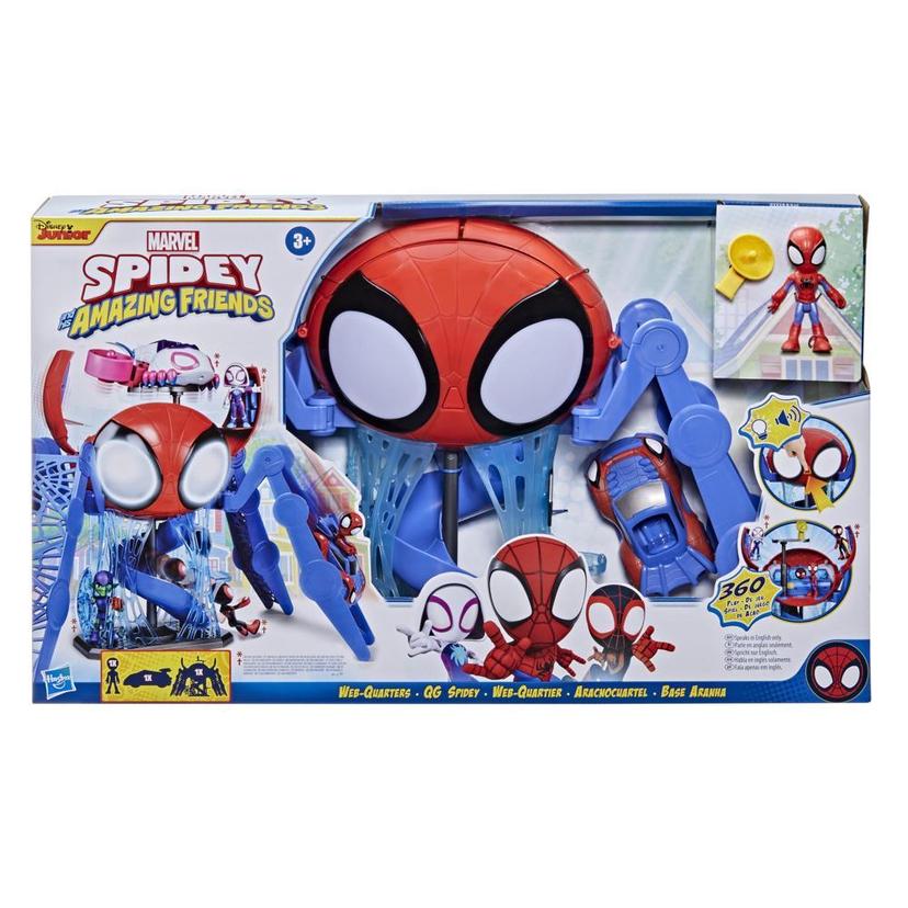 Marvel Spidey and His Amazing Friends Web-Quarters Playset With Lights, Sounds, Spidey and Vehicle, For Kids Ages 3 and Up product image 1