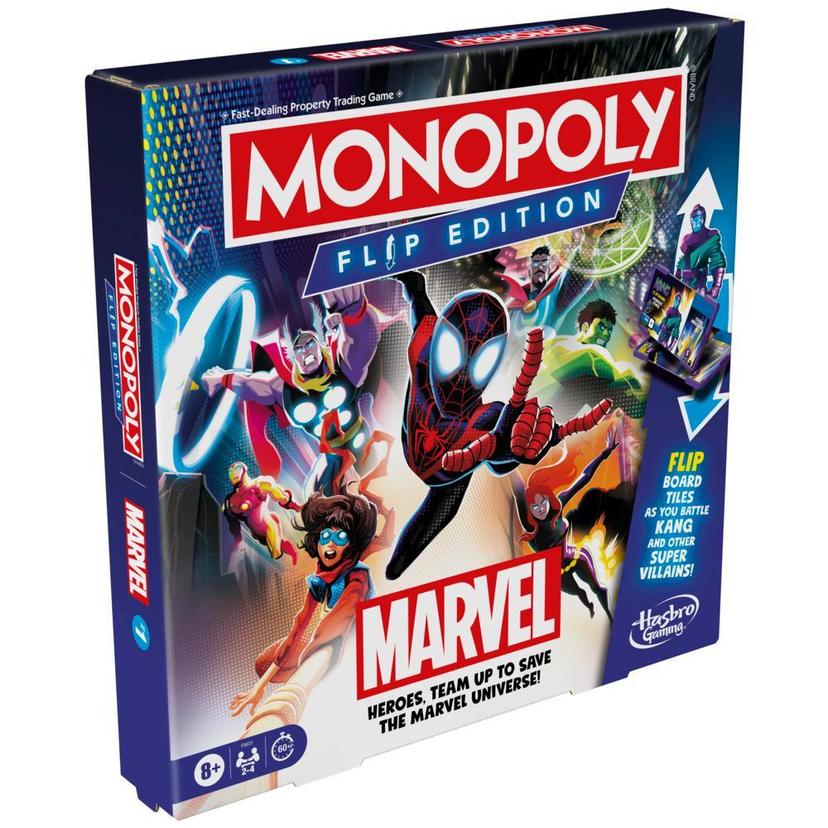 Monopoly Flip Edition: Marvel Board Game for 2 to 4 Players, Ages 8+ product image 1