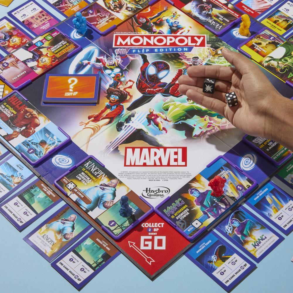 Monopoly Flip Edition: Marvel Board Game for 2 to 4 Players, Ages 8+ product thumbnail 1