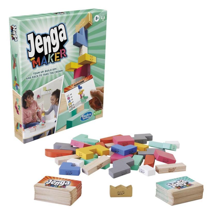 Jenga Maker, Genuine Blocks, Stacking Tower Game, Game for Kids Ages 8 and Up, Game for 2-6 Players product image 1