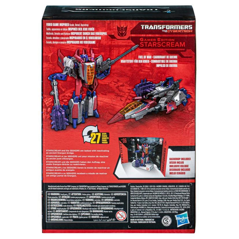 Transformers Studio Series Voyager Transformers: War for Cybertron 06 Gamer Edition Starscream 6.5” Action Figure product image 1