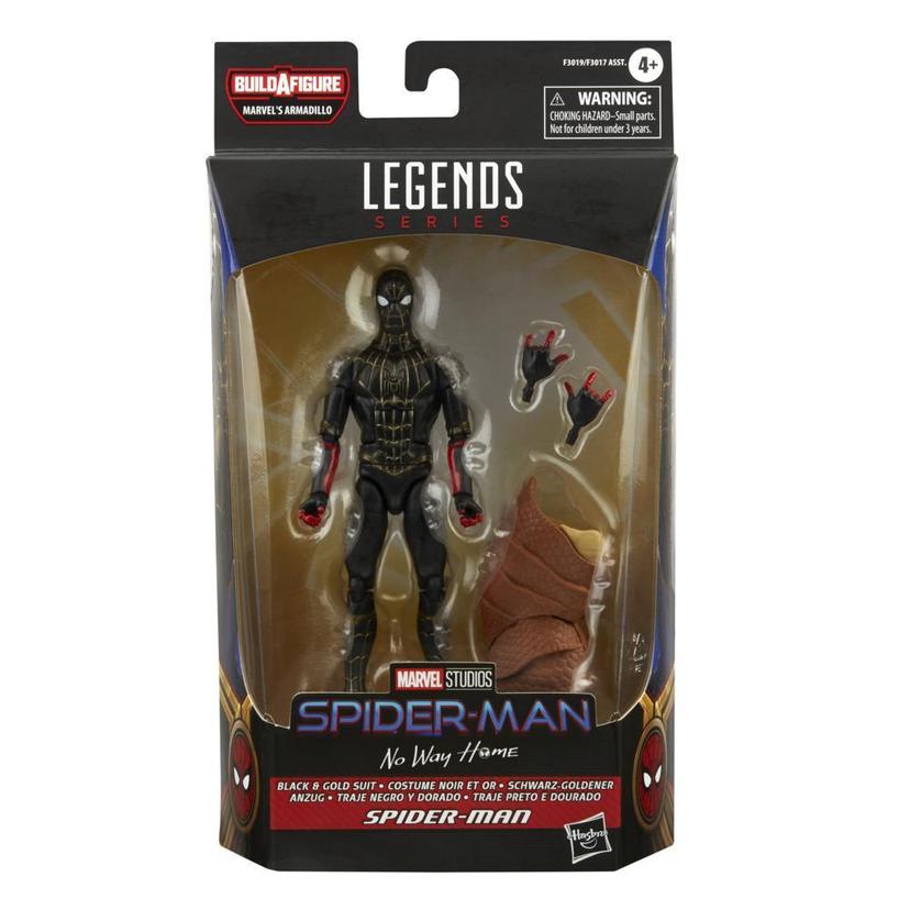 Marvel Legends Series Black & Gold Suit Spider-Man 6-inch Collectible Action Figure Toy, 2 Accessories and 1 Build-A-Figure Part(s) product image 1