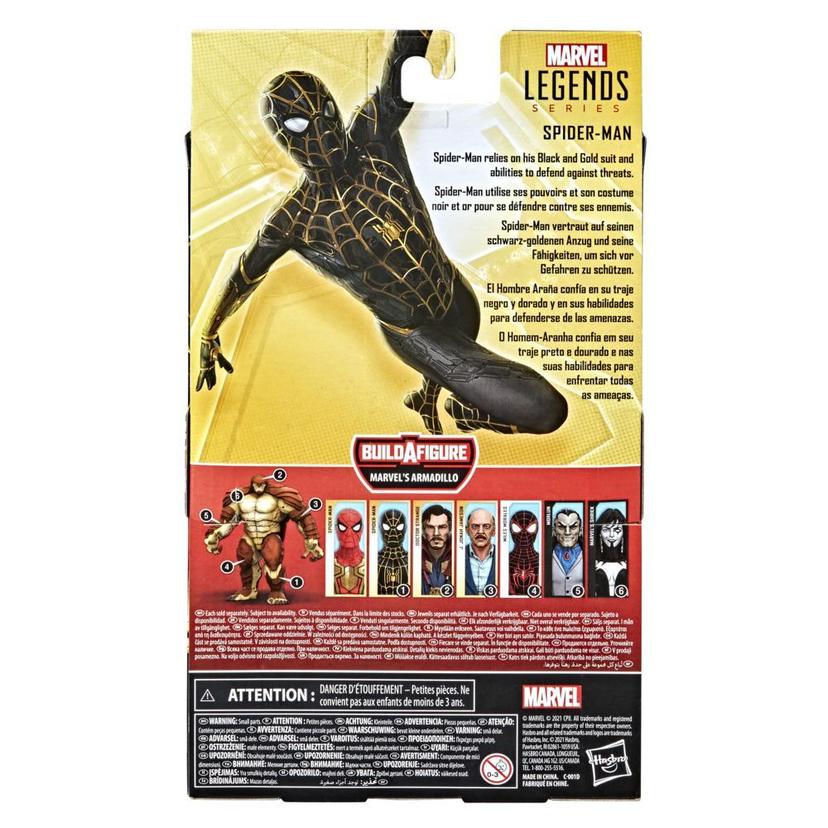 Marvel Legends Series Black & Gold Suit Spider-Man 6-inch Collectible Action Figure Toy, 2 Accessories and 1 Build-A-Figure Part(s) product image 1