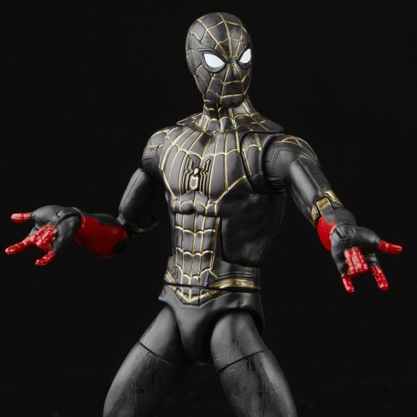 Marvel Legends Series Black & Gold Suit Spider-Man 6-inch Collectible Action Figure Toy, 2 Accessories and 1 Build-A-Figure Part(s) product image 1