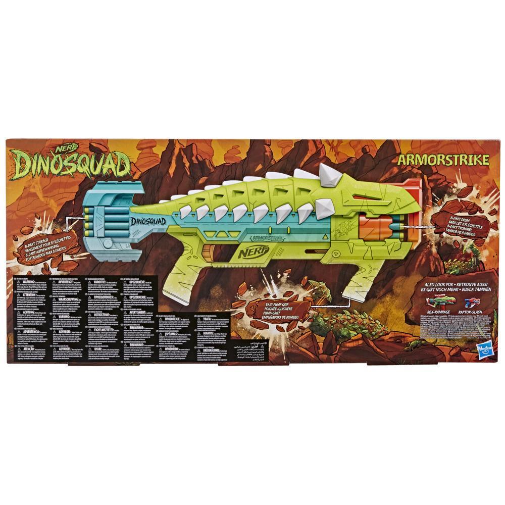 Nerf DinoSquad Armorstrike Dart Blaster, 8-Dart Rotating Drum, Drop Grip, 16 Nerf Elite Darts, Anklyosaurus Dinosaur Design product thumbnail 1